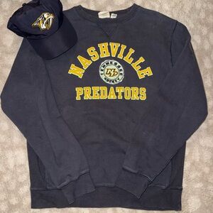 Nashville Predators Sweatshirt & Hat Bundle